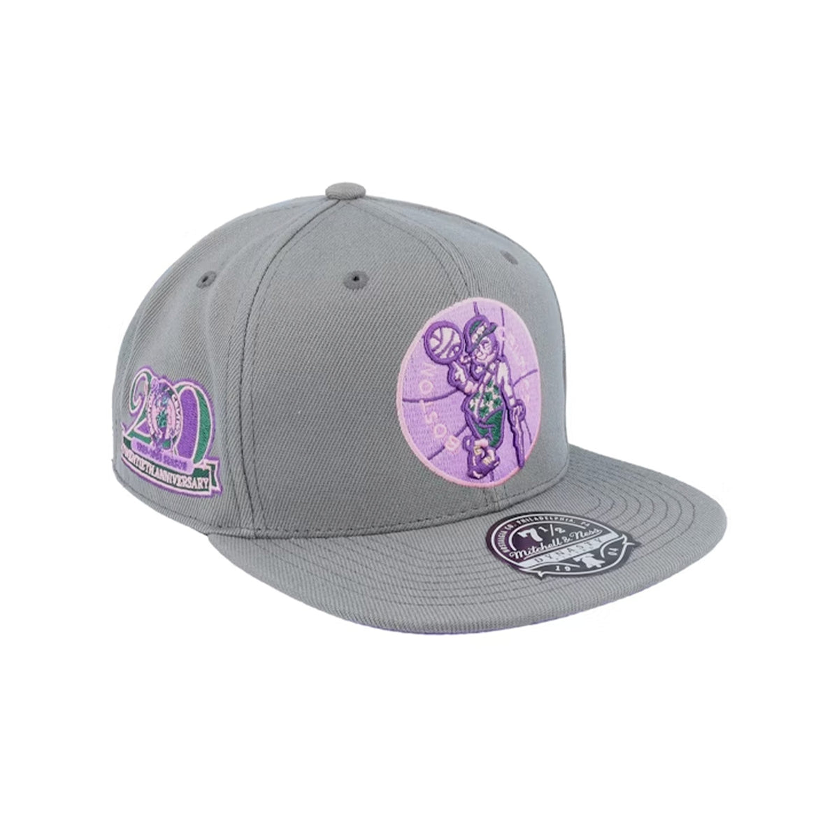 Boston Celtics 20th Anniversary Gray Fitted Hat - Mitchell & Ness - 31002201