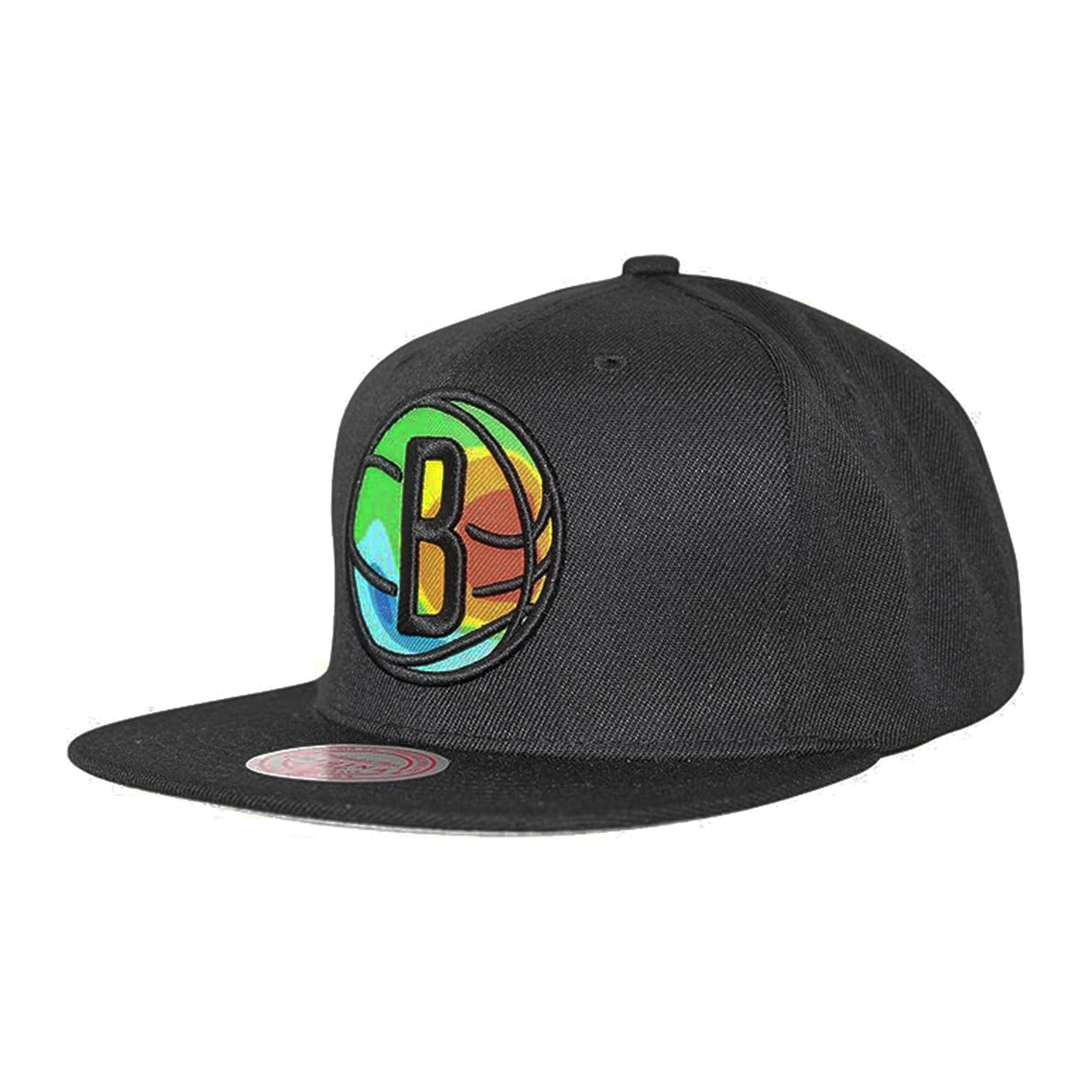 Brooklyn Nets Black Thermal Snapback Hat - Mitchell & Ness -