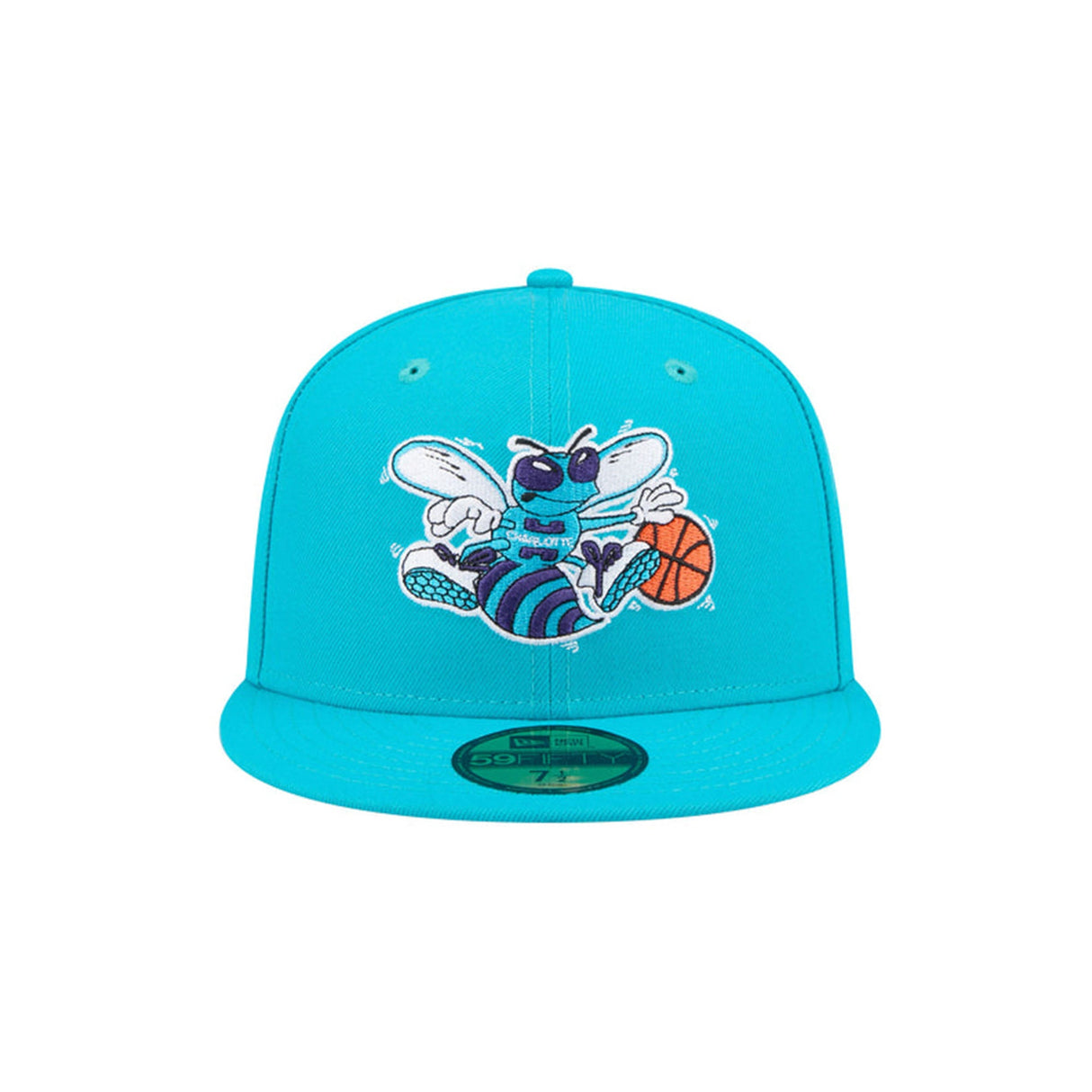 Charlotte Hornets Hardwood Classics Teal 59FIFTY Fitted Hat - New Era - 23440321101