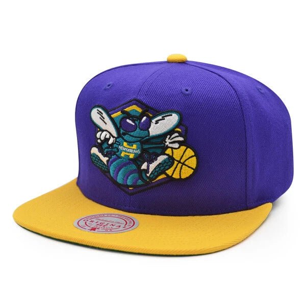 Charlotte Hornets Purple/Gold Snapback - Mitchell & Ness -