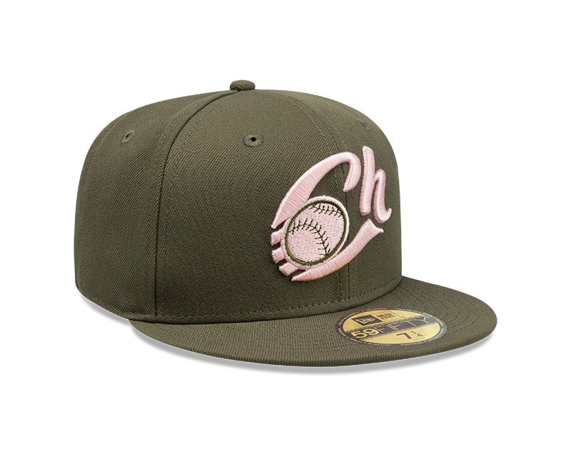 Charros de Jalisco Olive & Pink New Era 59FIFTY Fitted Hat - New Era -