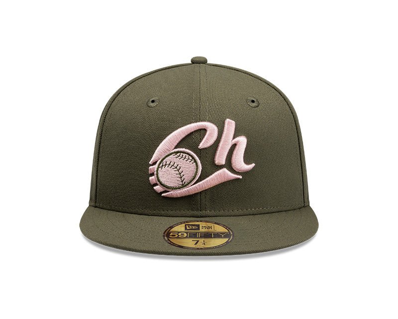 Charros de Jalisco Olive & Pink New Era 59FIFTY Fitted Hat - New Era -