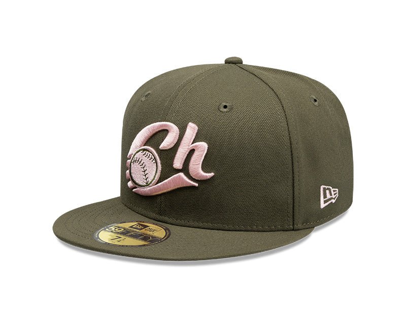 Charros de Jalisco Olive & Pink New Era 59FIFTY Fitted Hat - New Era -
