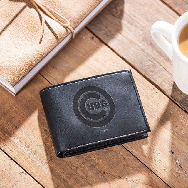 Chicago Cubs Bi - Fold Wallet Black - EG Collective - 801946414780