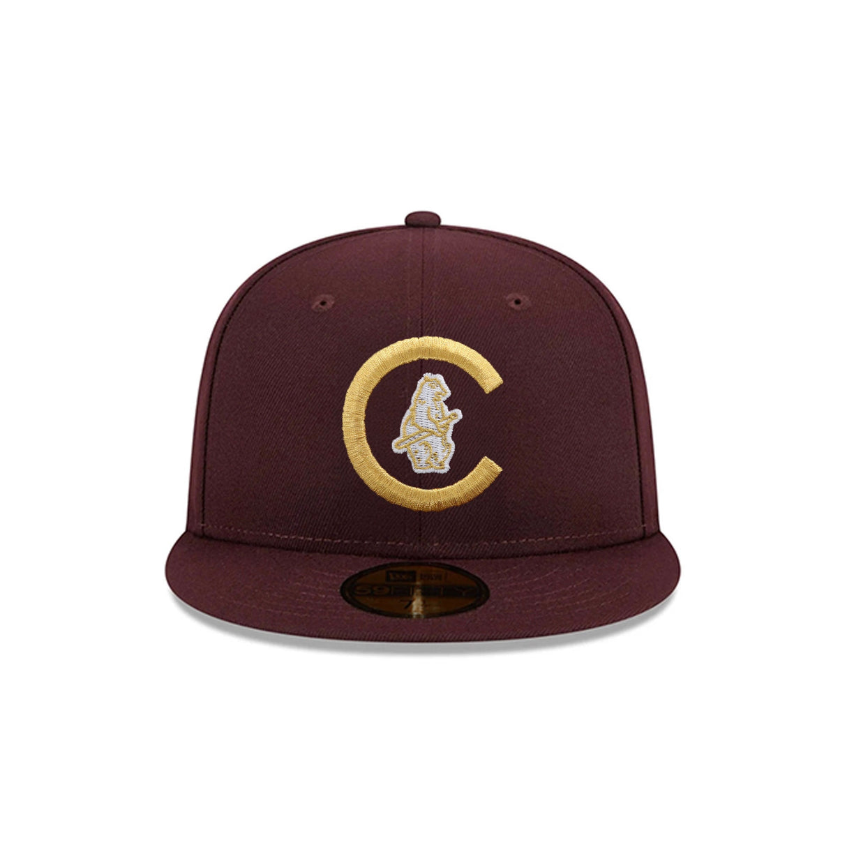Chicago Cubs Cooperstown Collection Metallic Gold Logo Maroon 59FIFTY Fitted Hat - New Era - 23863840812