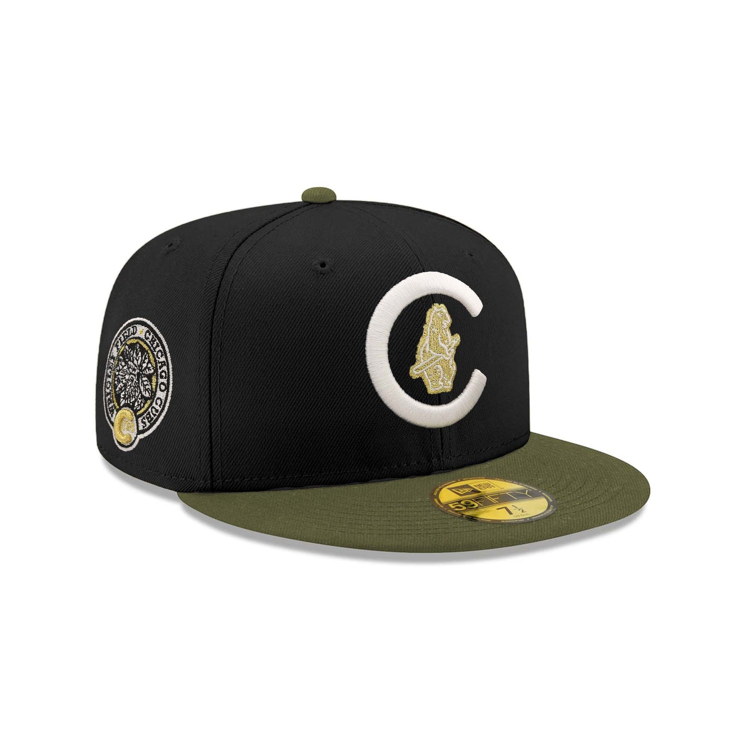 Chicago Cubs Field Inverse "Issue Black & Olive" 59FIFTY Fitted Hat - New Era -