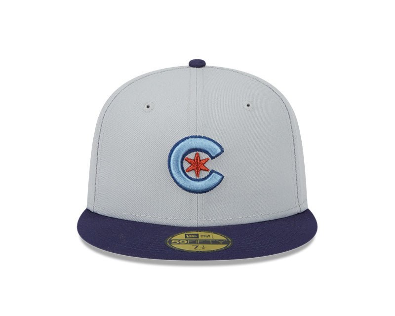 Chicago Cubs Gray/Navy Custom “C - Star” 59FIFTY Fitted Hat - New Era -