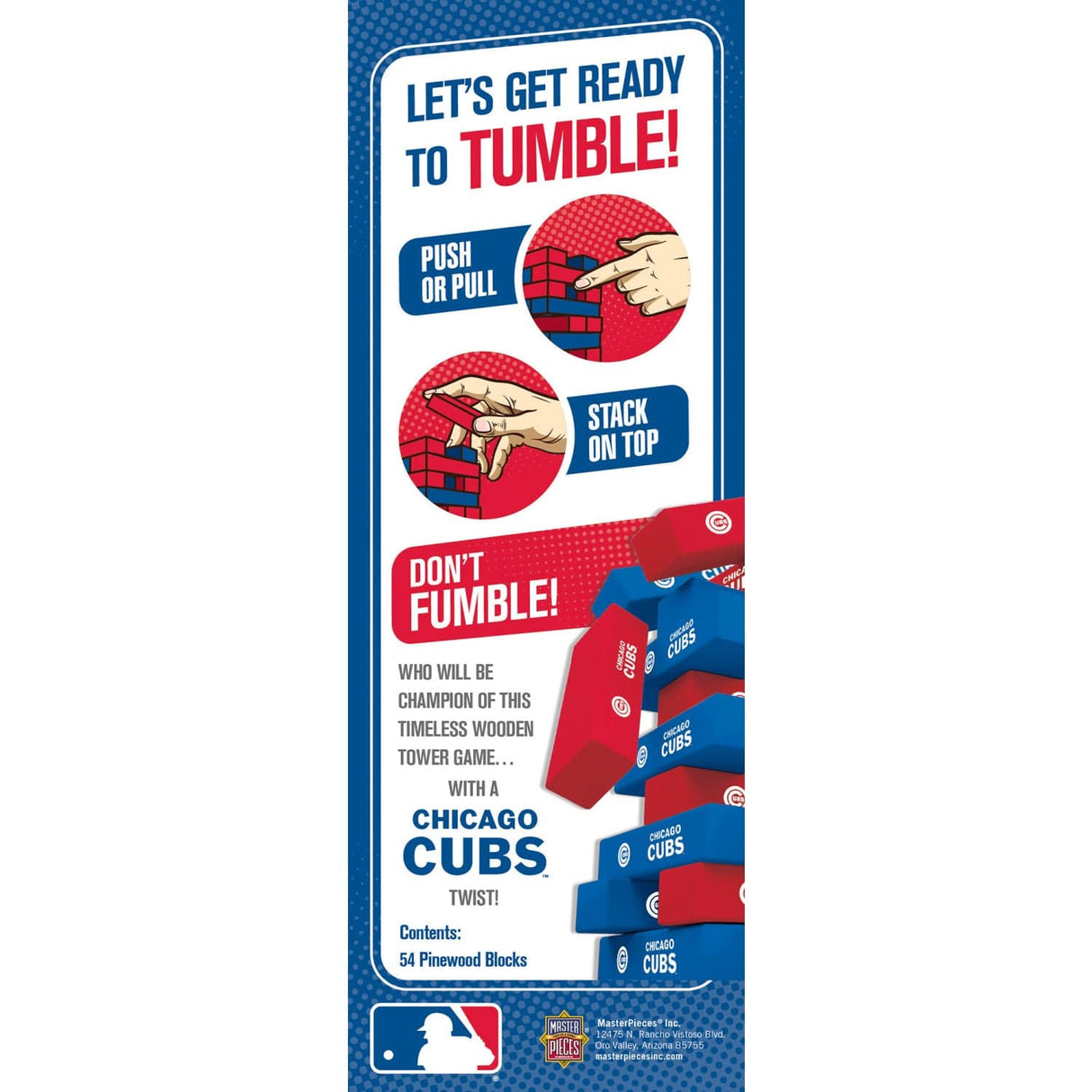 Chicago Cubs Tumble Tower - MasterPieces Puzzle Company INC - 705988017155