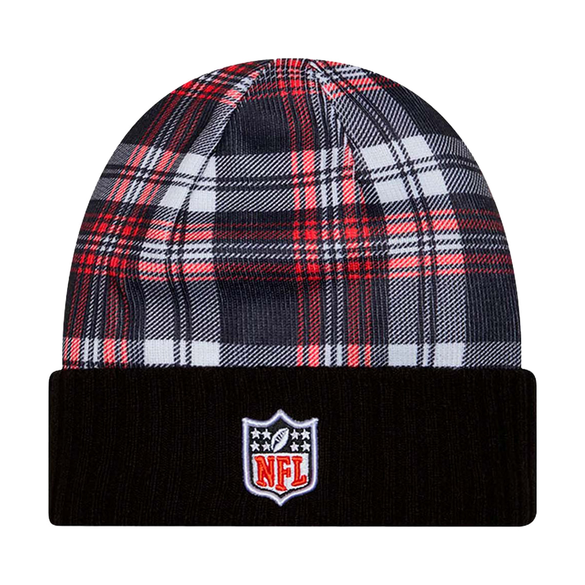 Cincinnati Bengals Black Plaid Statement Beanie Cuffed Knit Hat - New Era -