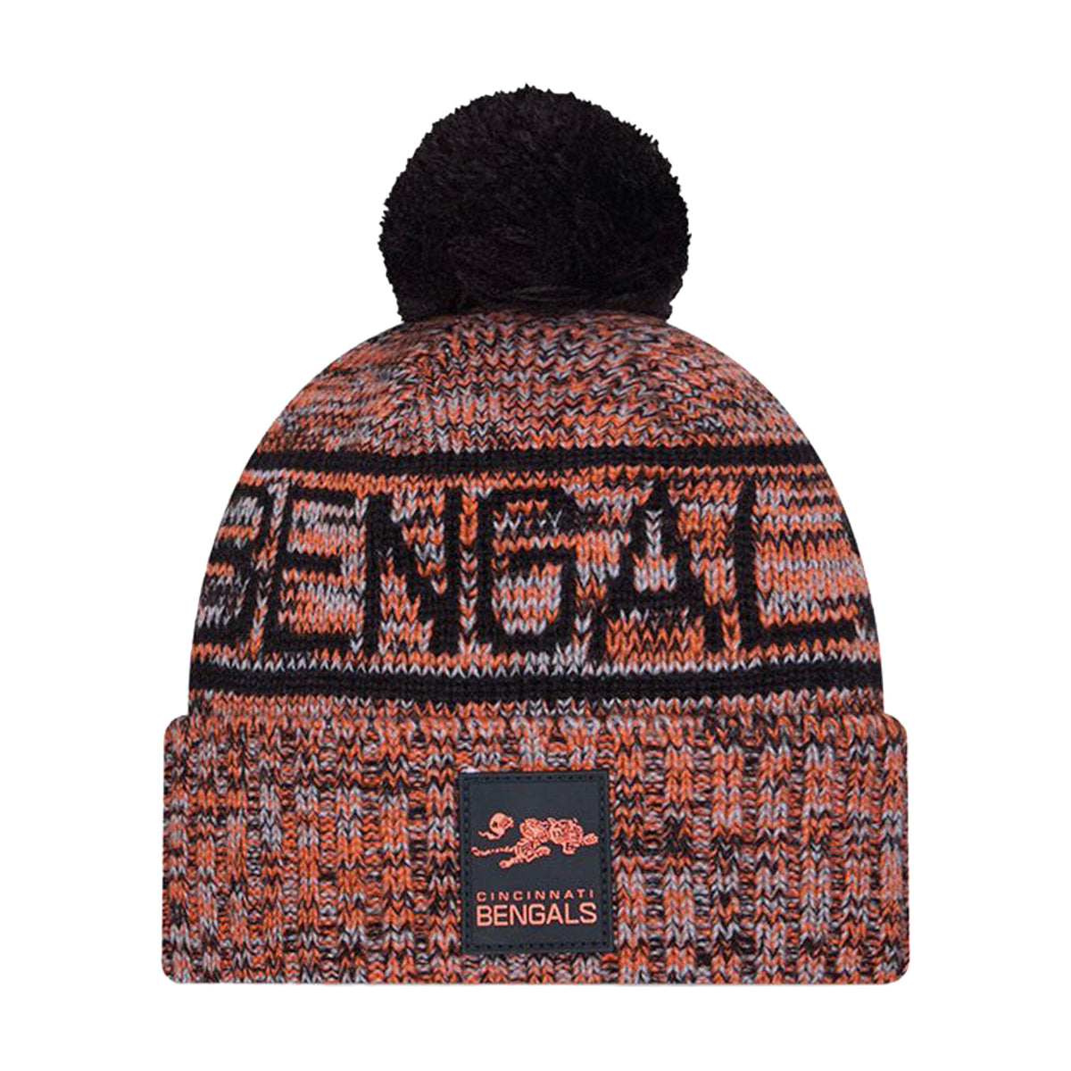 Cincinnati Bengals Script Pom Cuffed Knit Beanie - New Era -