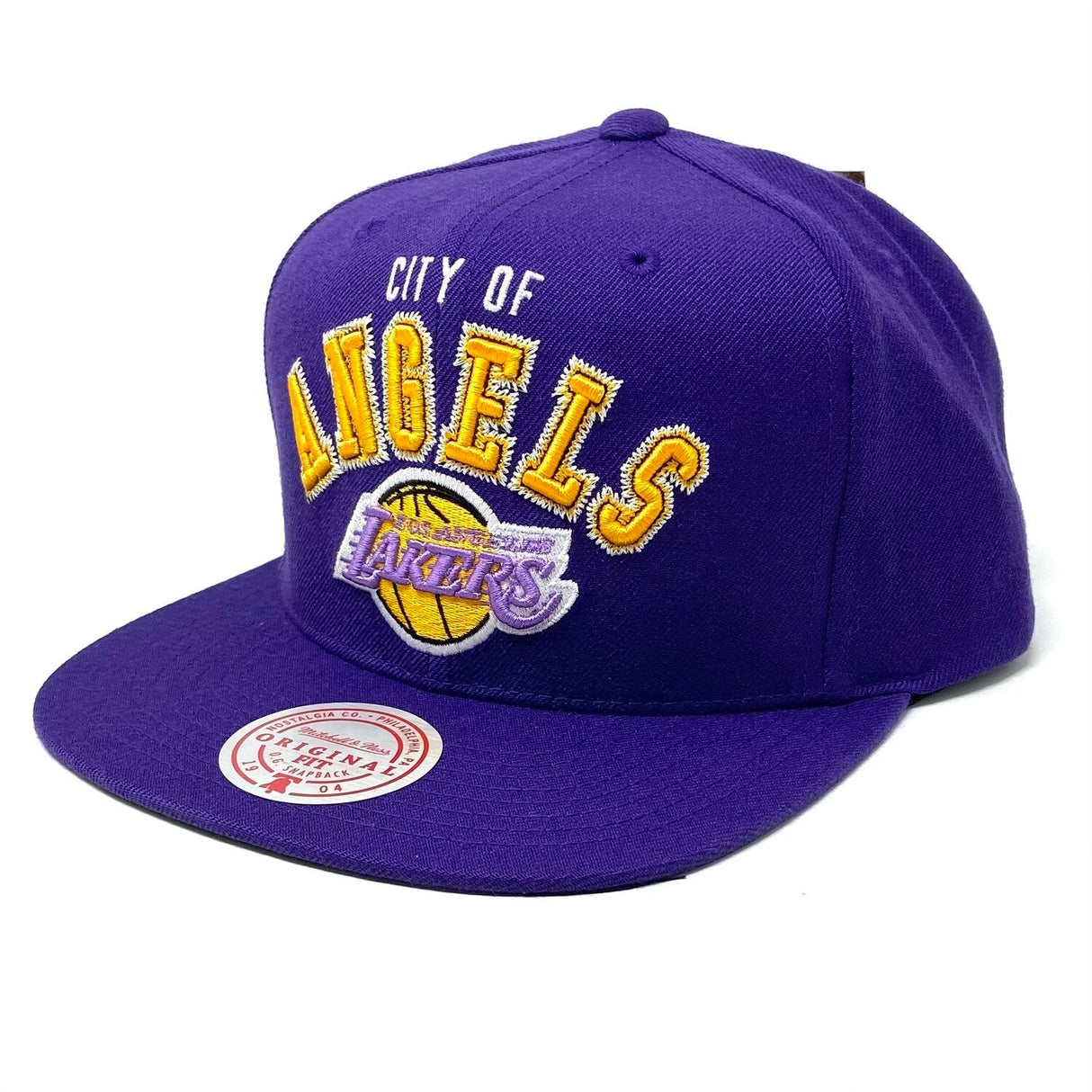 City of Angels Los Angeles Lakers Purple Snapback Hat - Mitchell & Ness -