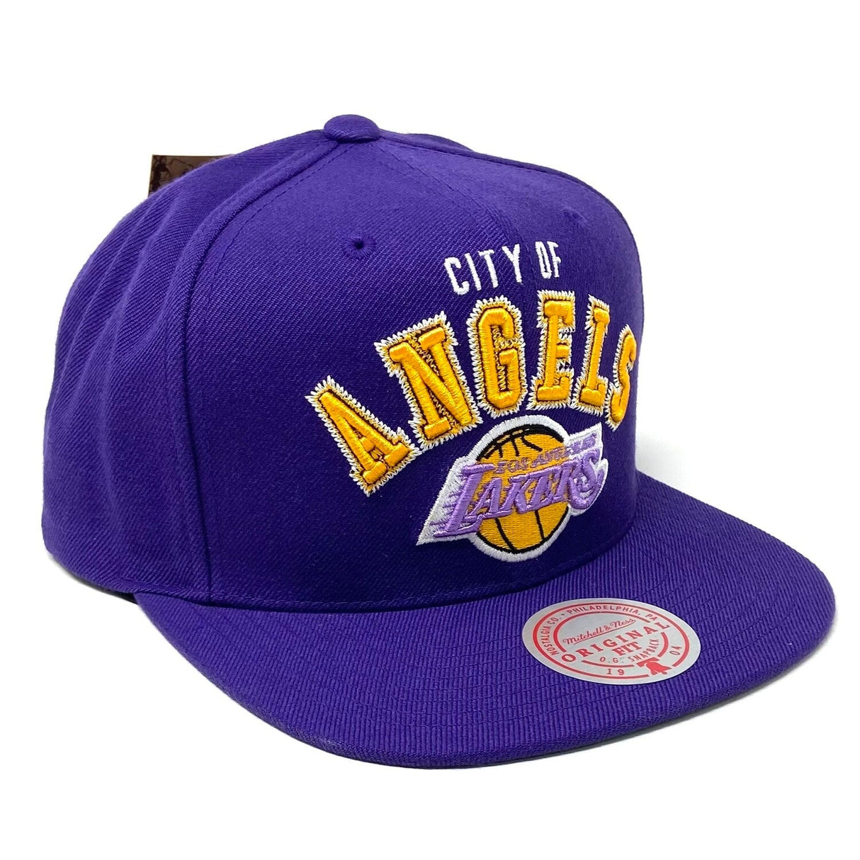 City of Angels Los Angeles Lakers Purple Snapback Hat - Mitchell & Ness -
