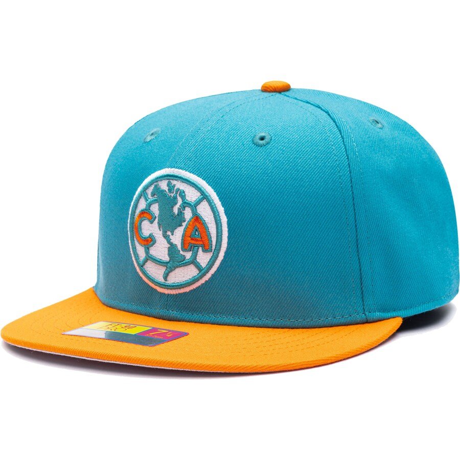 Club América Teal/Orange FT - 90 Pro Fitted Hat - Fan Ink -