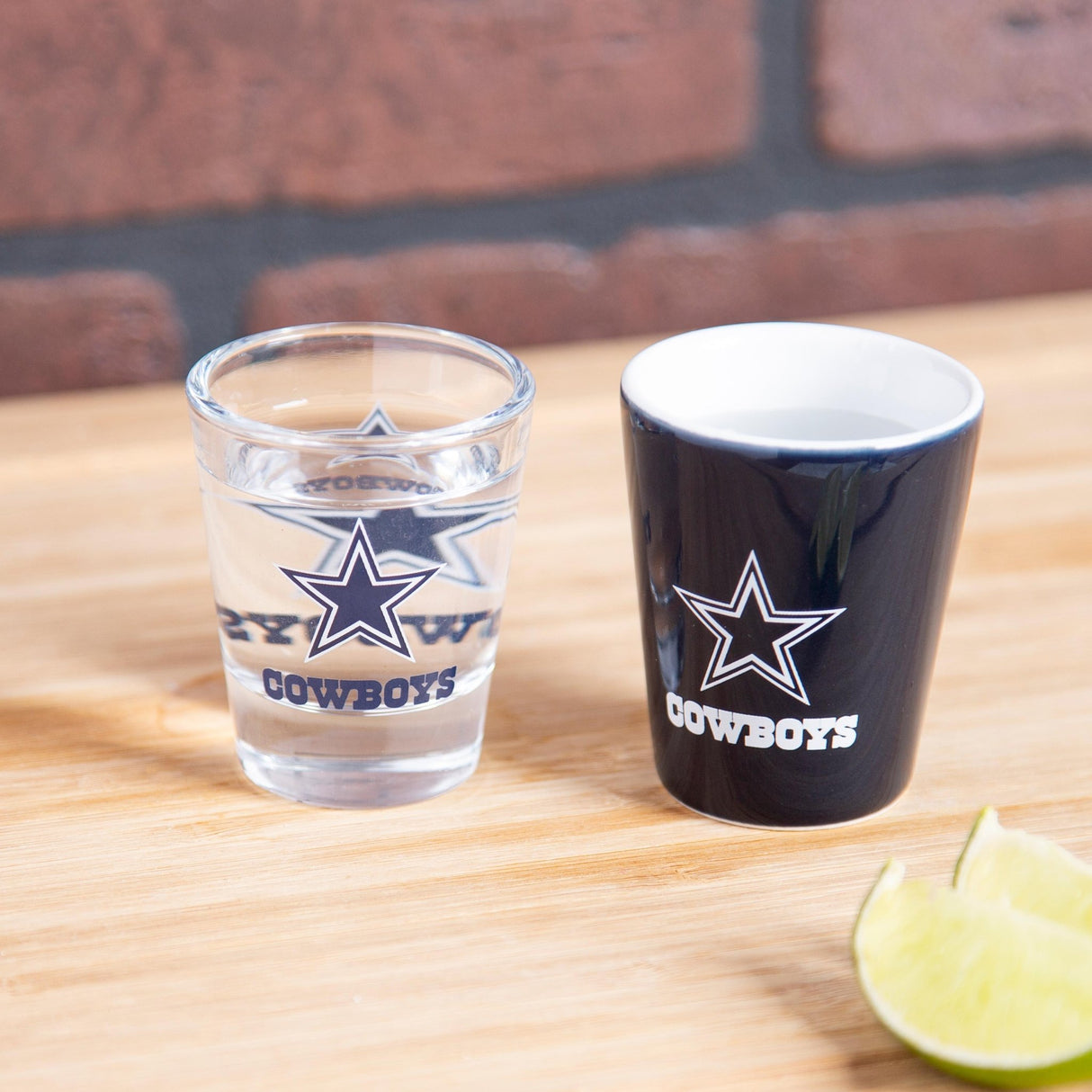 Dallas Cowboys 4 - Piece Ceramic and Glass 2oz. Shot Glass Set - EG Collective - 801946180081