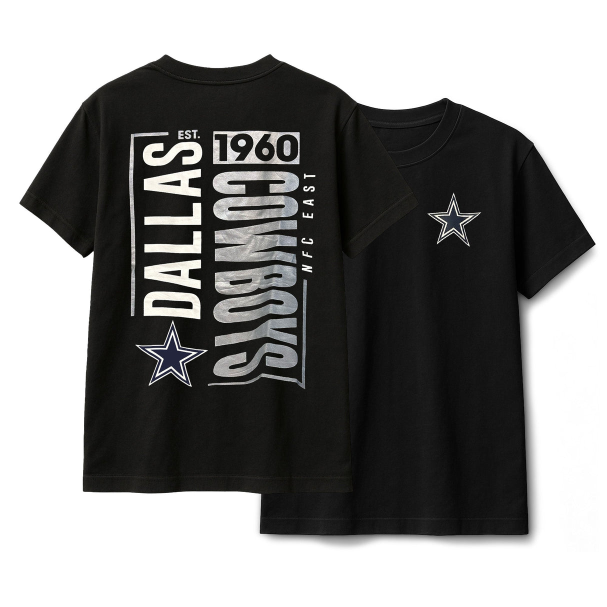 Dallas Cowboys Black New Era 2 - Hit Boxy T-Shirt - New Era -