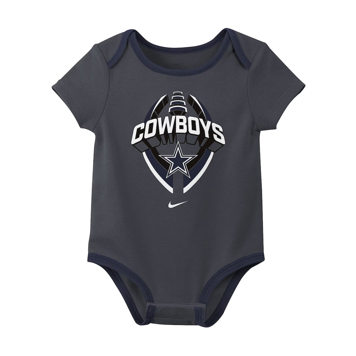 Dallas Cowboys Infant All Day Play Navy & Gray 3-Piece Bodysuit Set - NFL - 24160211201
