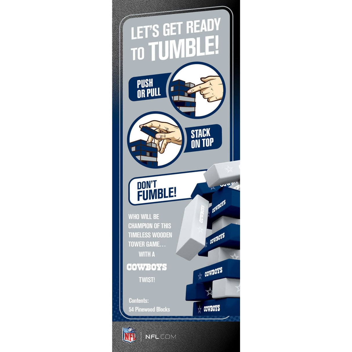 Dallas Cowboys Tumble Tower - MasterPieces Puzzle Company INC - 705988017056