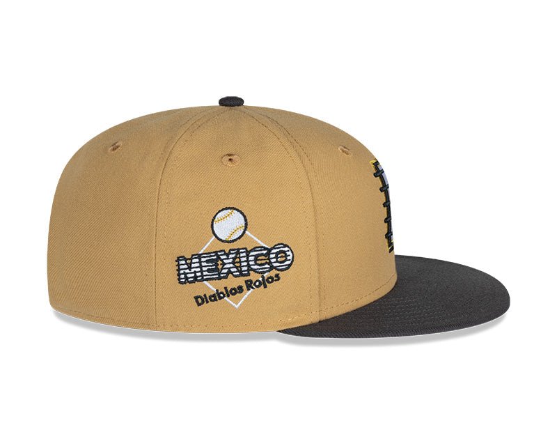 Diablos Rojos del México Beige & Gray New Era 59FIFTY Fitted Hat - New Era -