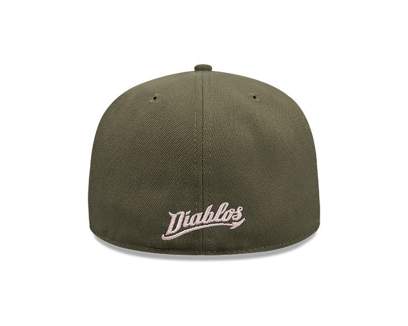 Diablos Rojos del México Olive & Pink New Era 59FIFTY Fitted Hat - New Era -