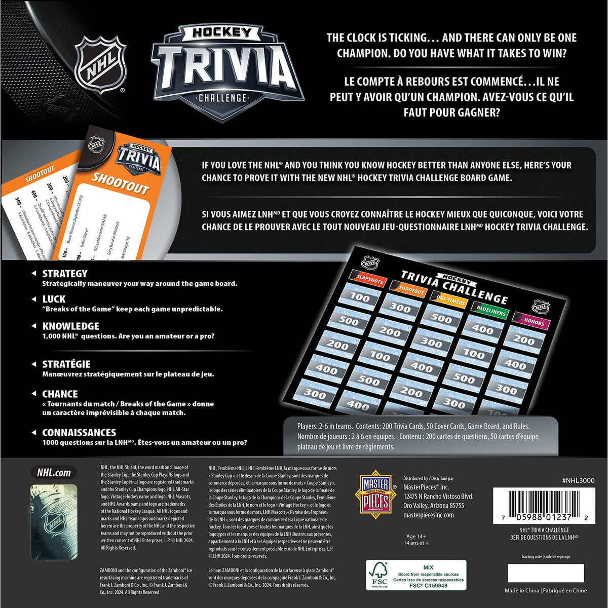 NHL - Hockey Trivia Challenge Board Game
