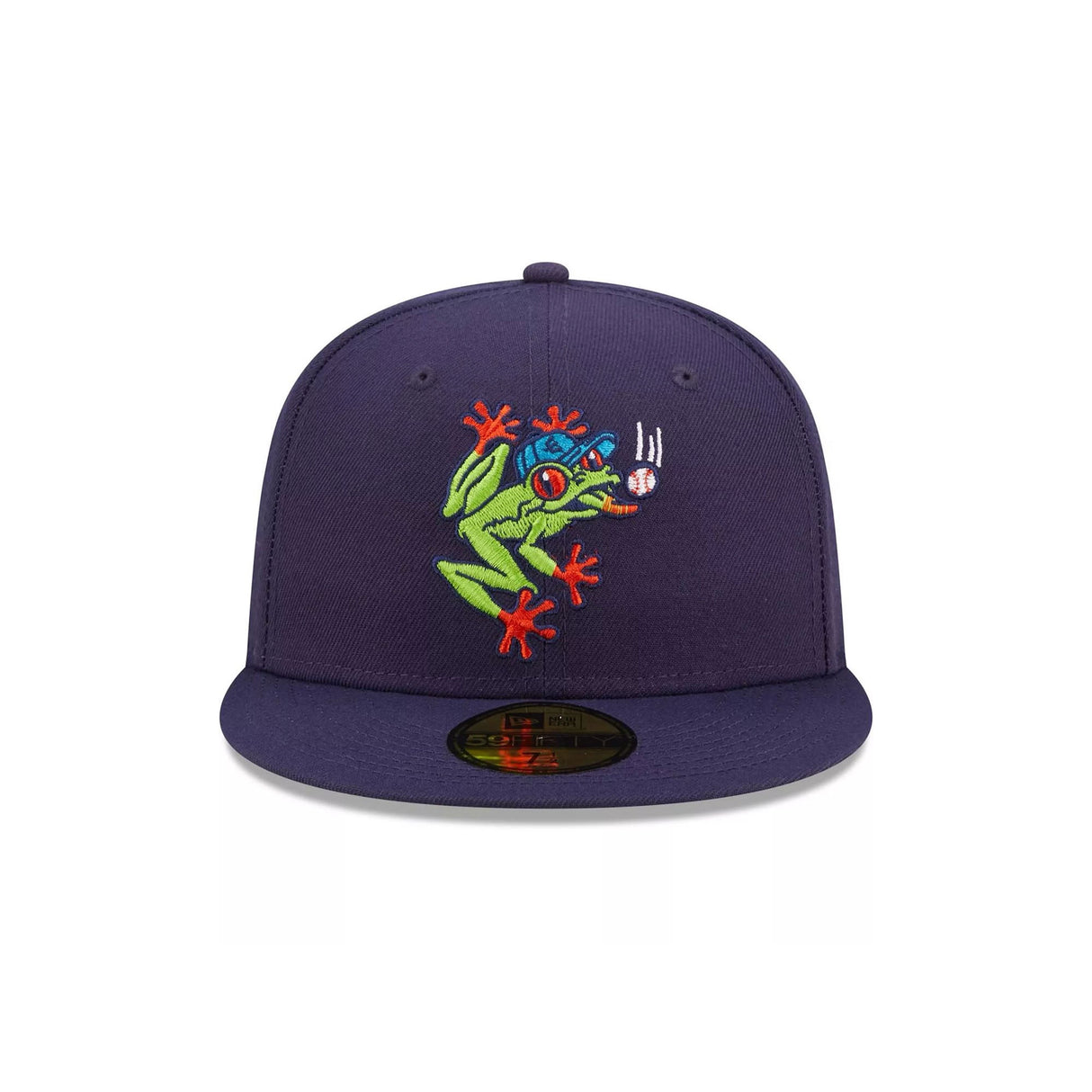 Everett AquaSox Frog Logo Embroidered Navy Fitted Hat - New Era -
