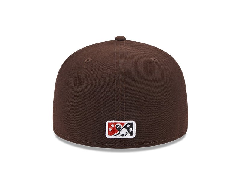 Fort Wayne TinCaps Brown Authentic Collection Alternate Logo 59FIFTY Fitted Hat - New Era -