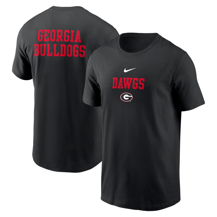 Georgia Bulldogs Black Nike 2 - Hit Stacked T-Shirt - Nike -