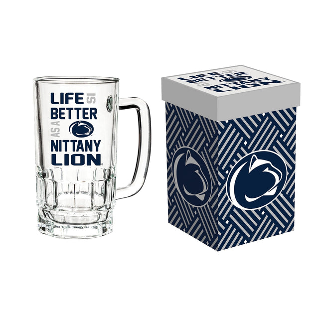 Glass Tankard Cup, with Gift Box, Penn State - EG Collective - 801946167143