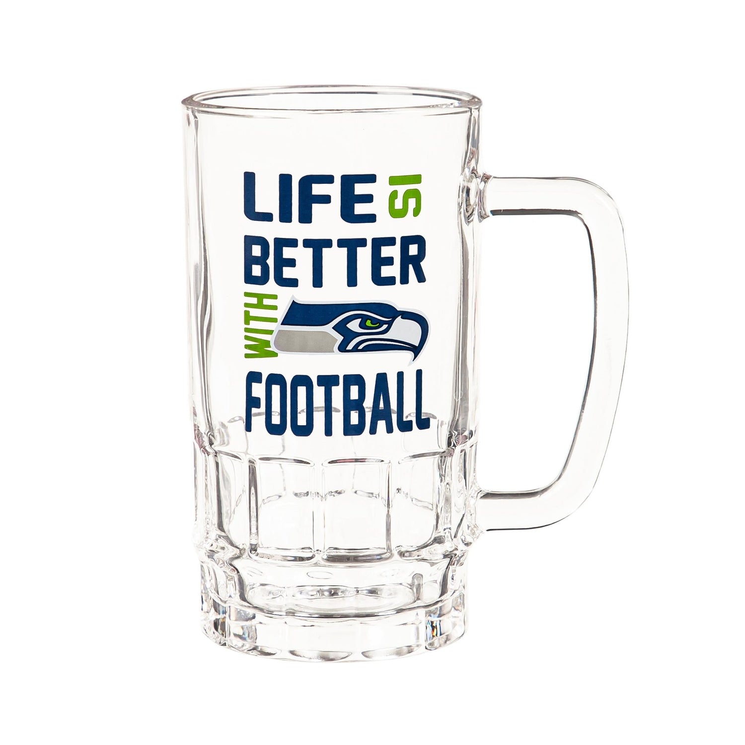 Glass Tankard Cup, with Gift Box, Seattle Seahawks - EG Collective - 801946804666