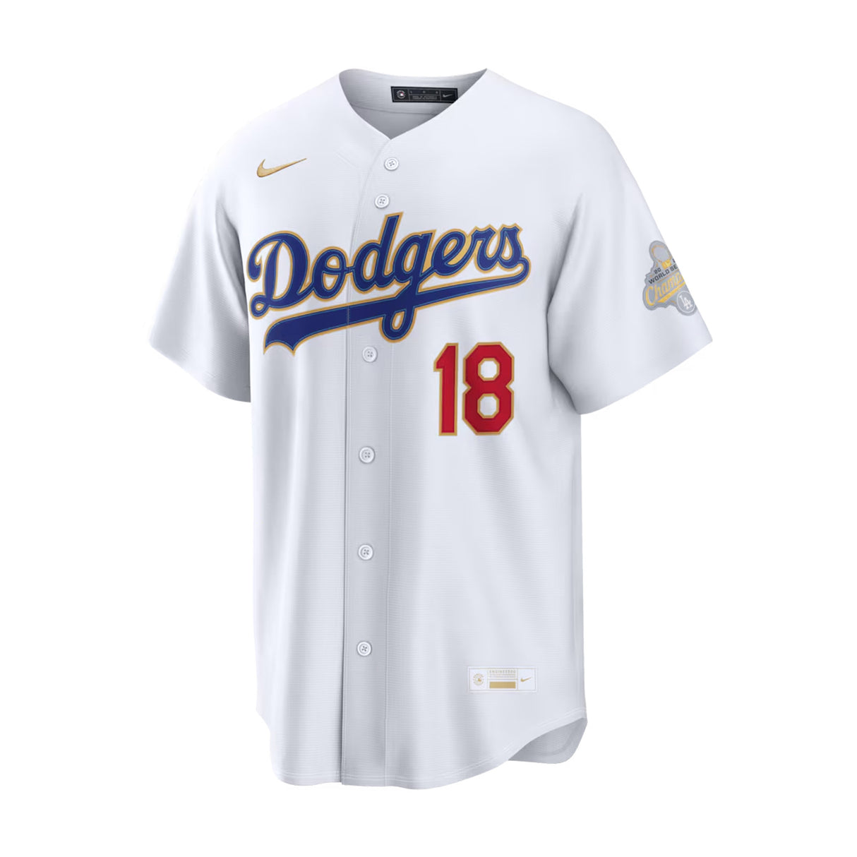 Los Angeles Dodgers Yoshinobu Yamamoto 2026 Gold Collection White Stadium Jersey