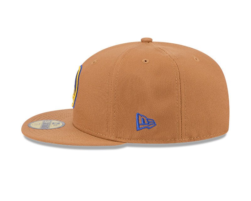 Golden State Warriors Tan Color Pack Team Patch 59FIFTY Fitted Hat - New Era -