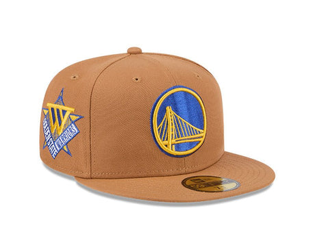 Golden State Warriors Tan Color Pack Team Patch 59FIFTY Fitted Hat - New Era -