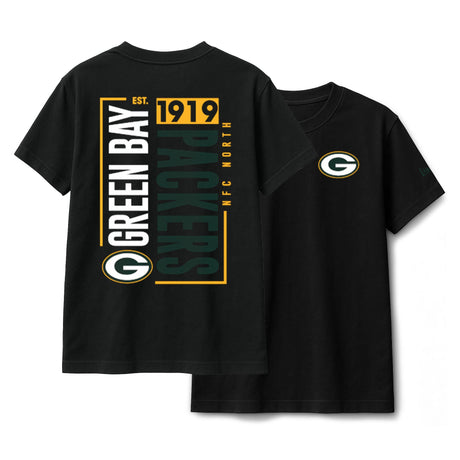 Green Bay Packers Black New Era 2 - Hit Boxy T-Shirt - New Era -