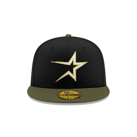 Houston Astros 35th Anniversary Patch Black & Olive "Inverse Field Issue" 59FIFTY Fitted Hat - New Era -