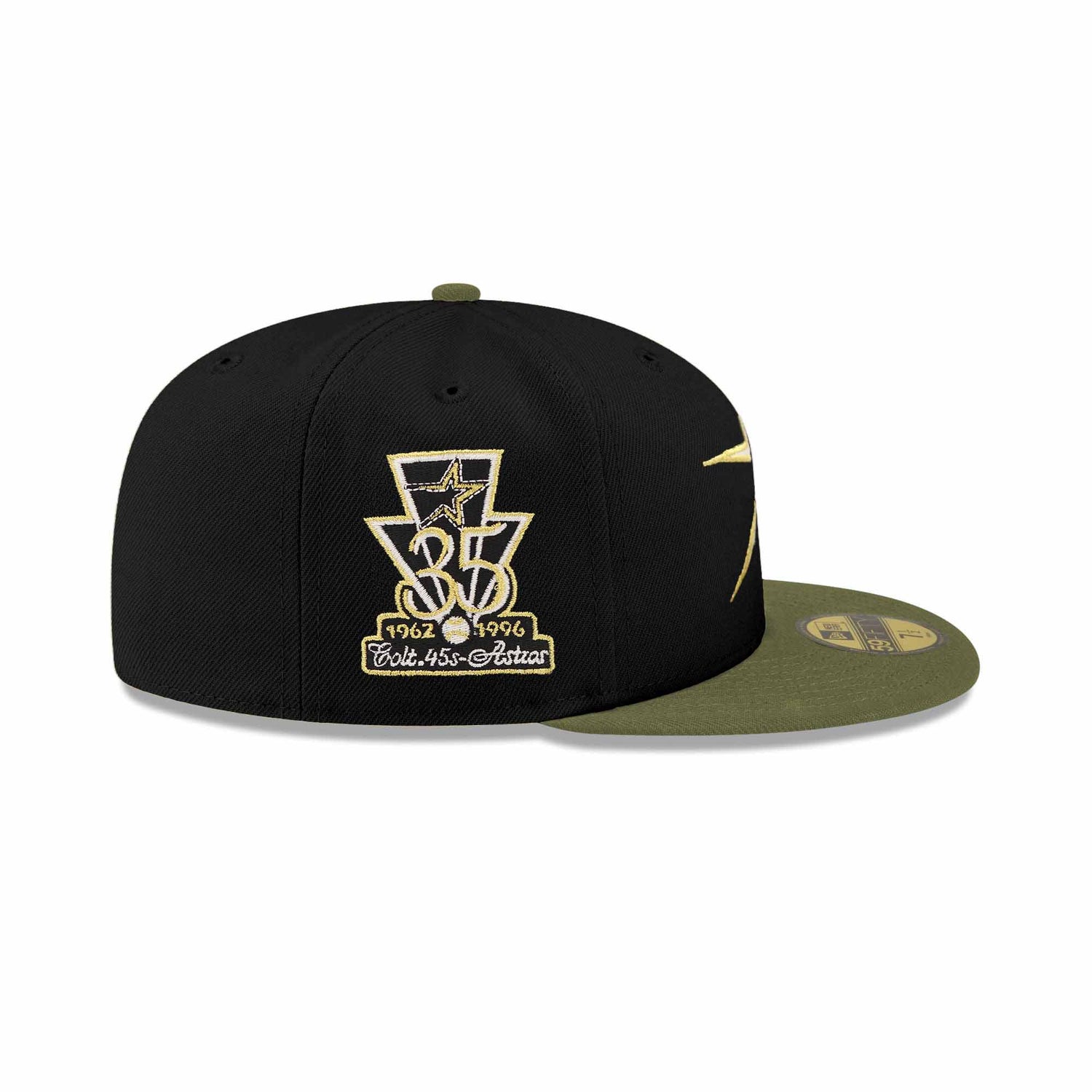 Houston Astros 35th Anniversary Patch Black & Olive "Inverse Field Issue" 59FIFTY Fitted Hat - New Era -
