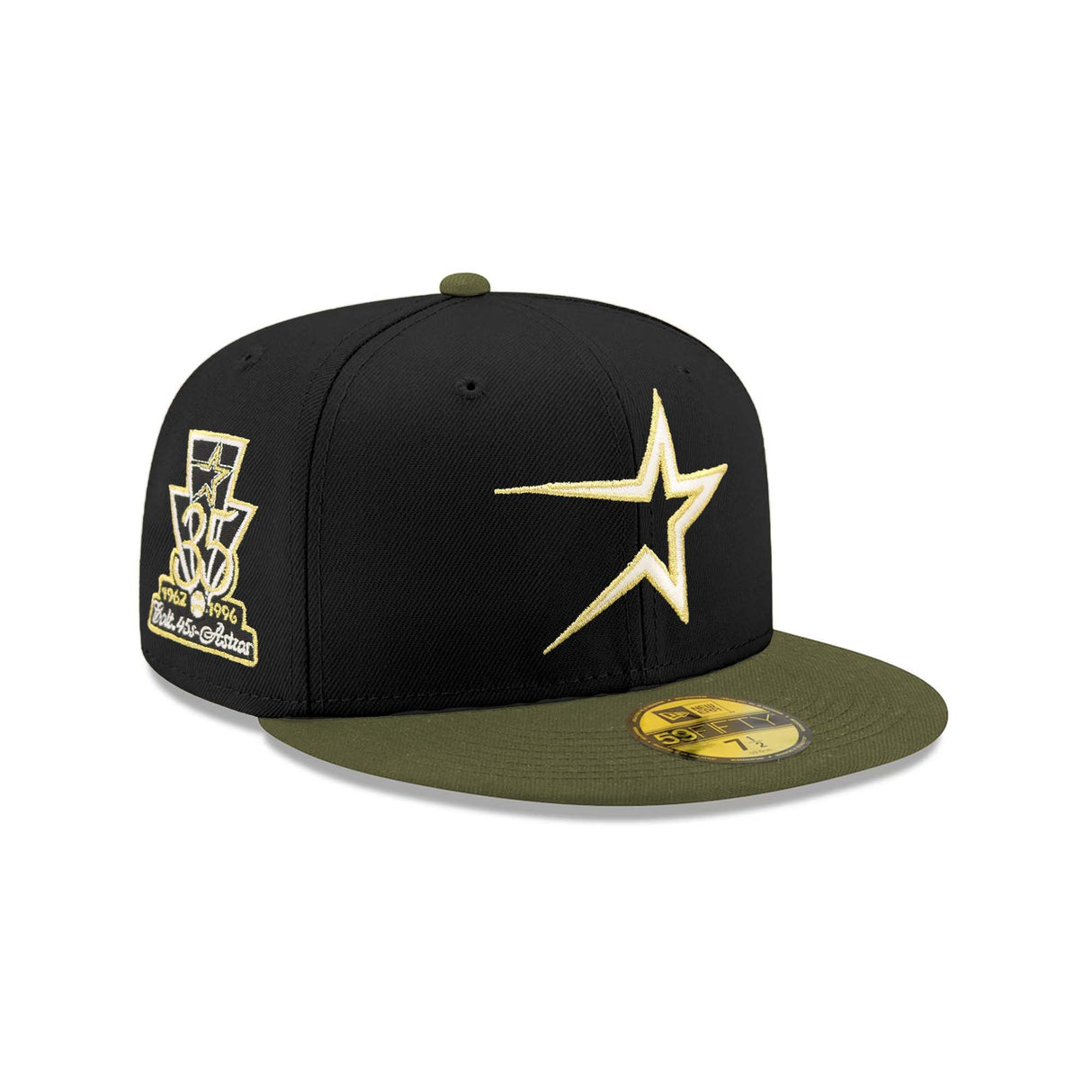 Houston Astros 35th Anniversary Patch Black & Olive "Inverse Field Issue" 59FIFTY Fitted Hat - New Era -