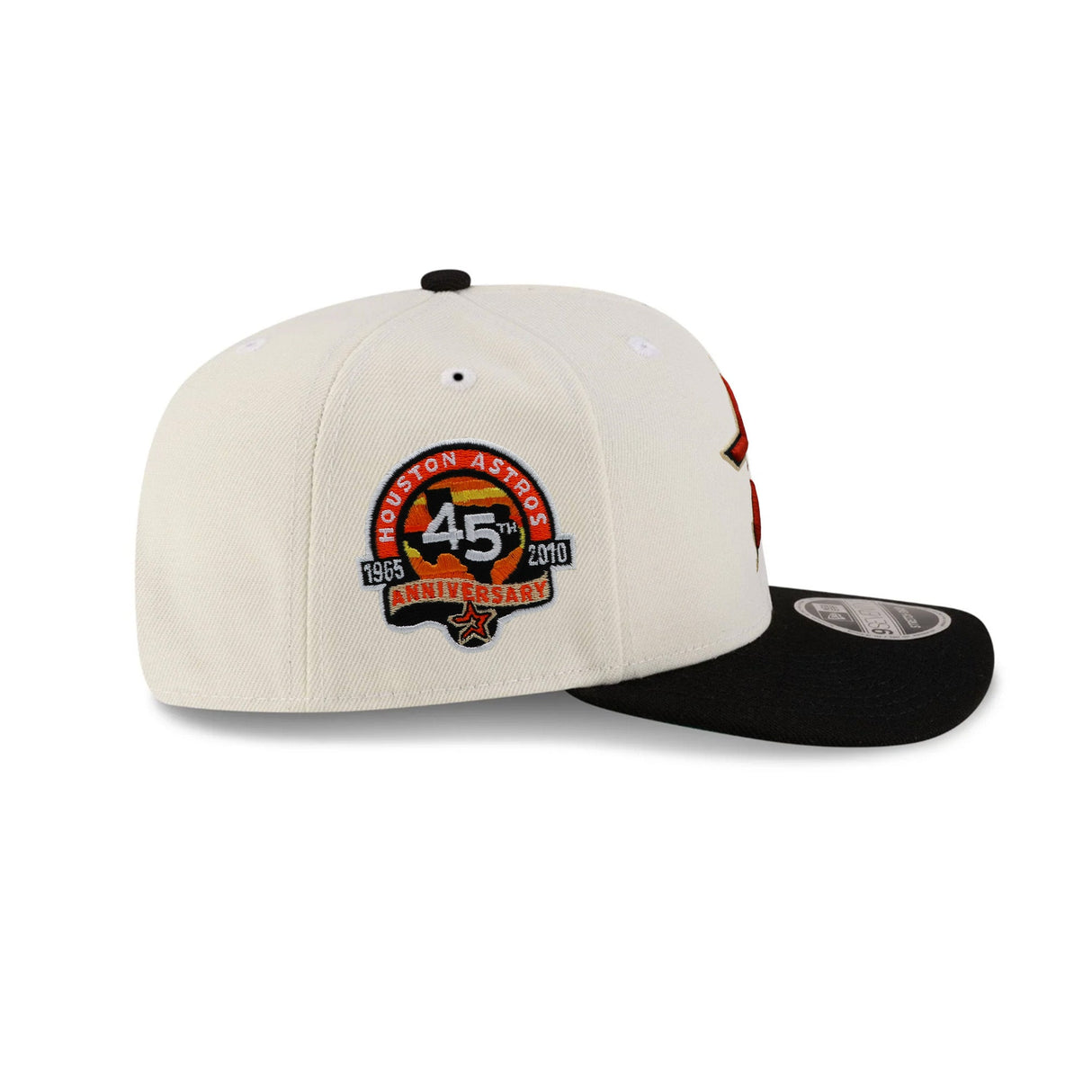 Houston Astros 45th Anniversary Patch Chrome Black 9SEVENTY Stretch-Snap Hat - New Era - 239901403