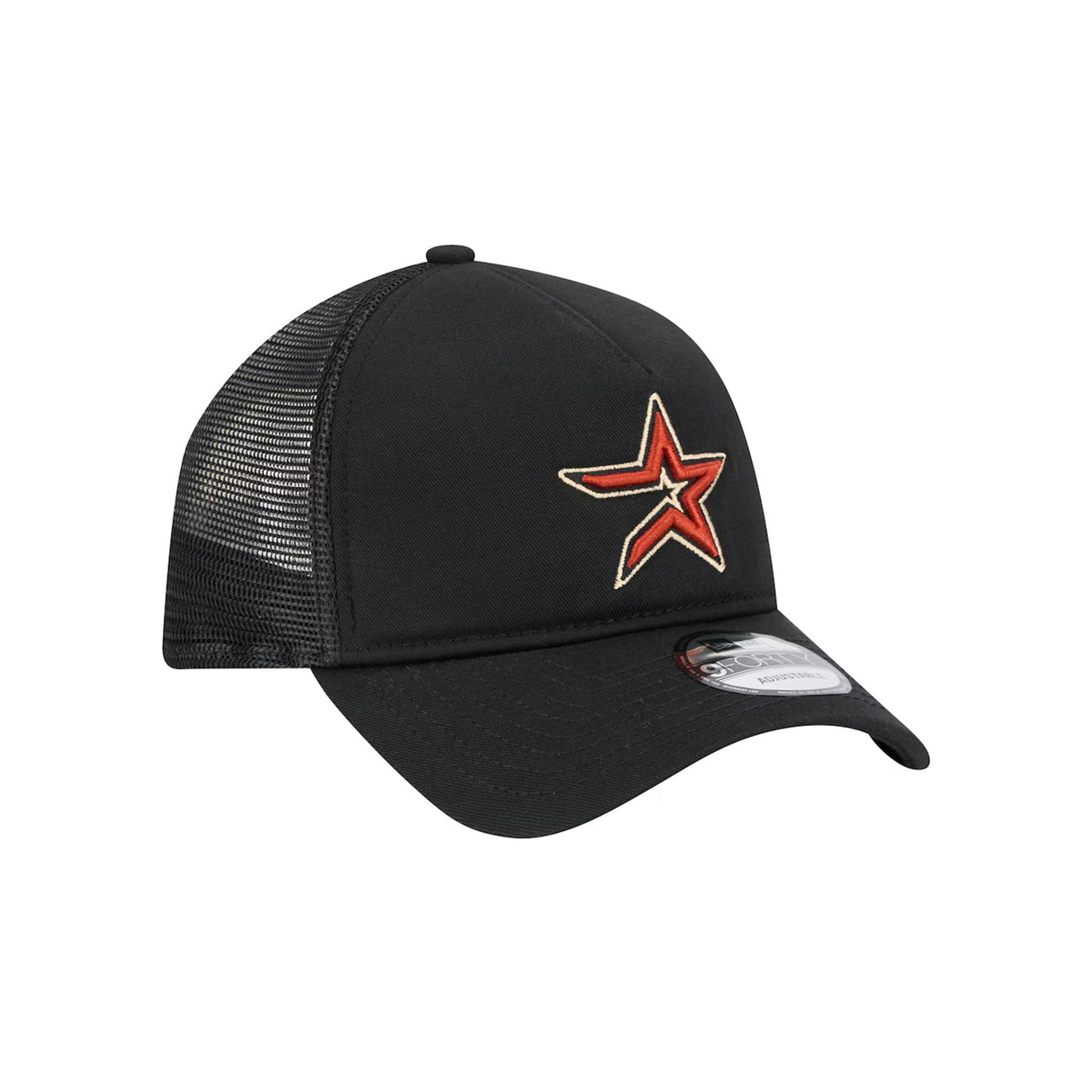 Houston Astros Cooperstown Collection Black 9FORTY A-Frame Snapback Trucker Hat - New Era - 23013240302