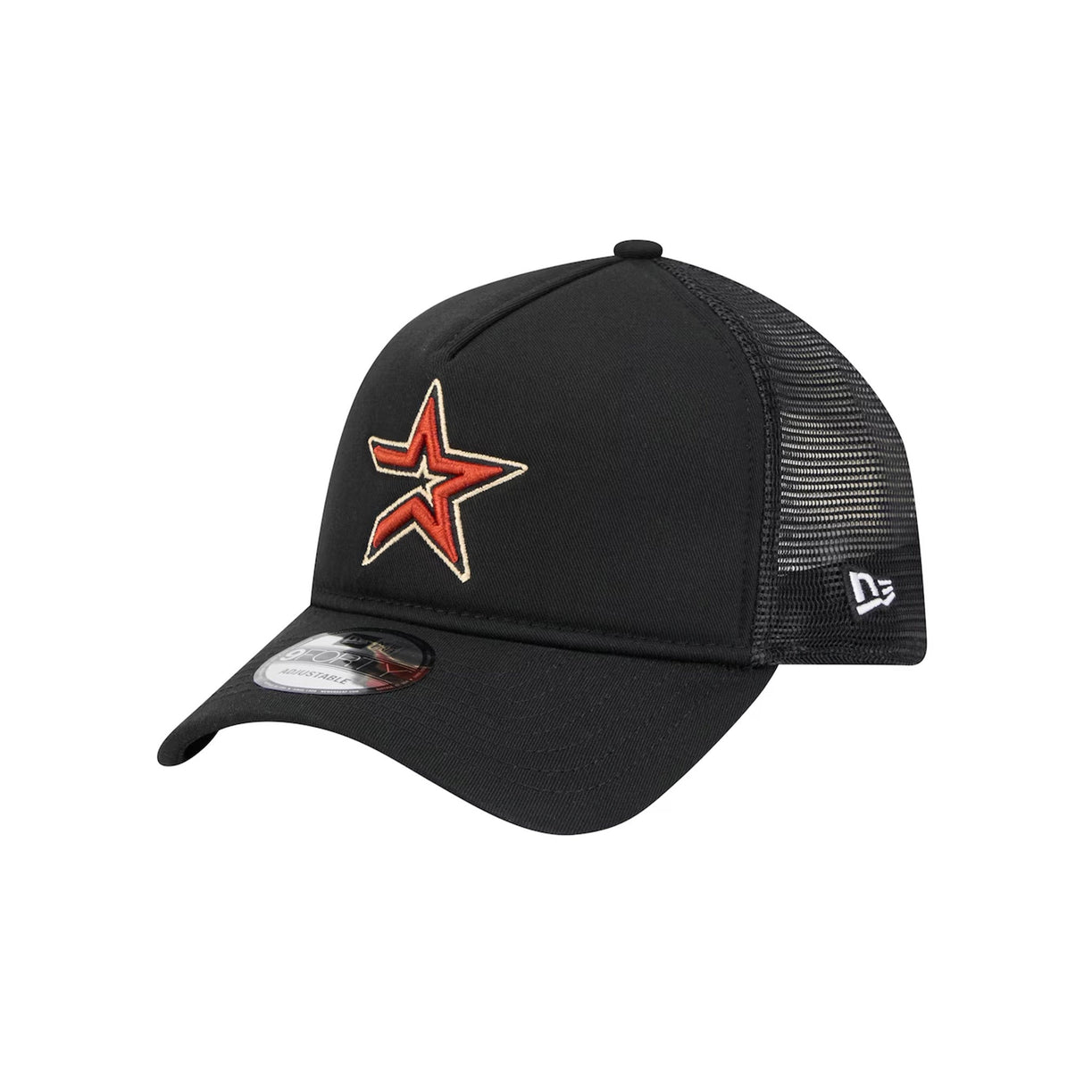 Houston Astros Cooperstown Collection Black 9FORTY A-Frame Snapback Trucker Hat - New Era - 23013240302