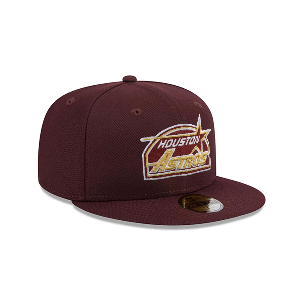 Houston Astros Cooperstown Collection Metallic Gold Logo Maroon 59FIFTY Fitted Hat - New Era - 23863840312