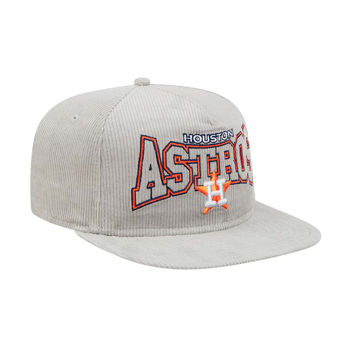 Houston Astros Gray Corduroy New Era Golfer Snapback Hat - New Era -
