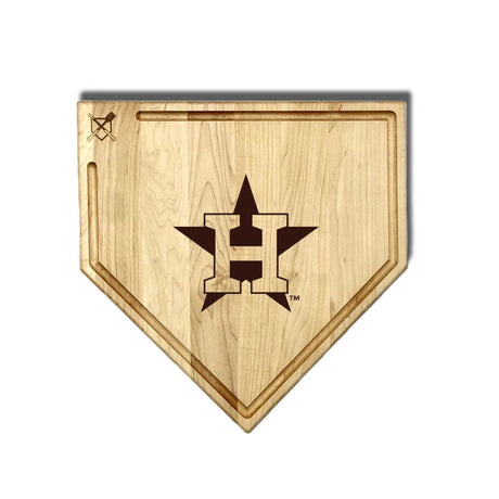 Houston Astros Home Plate Cutting Boards | Multiple Sizes | Multiple Designs - Baseball BBQ -