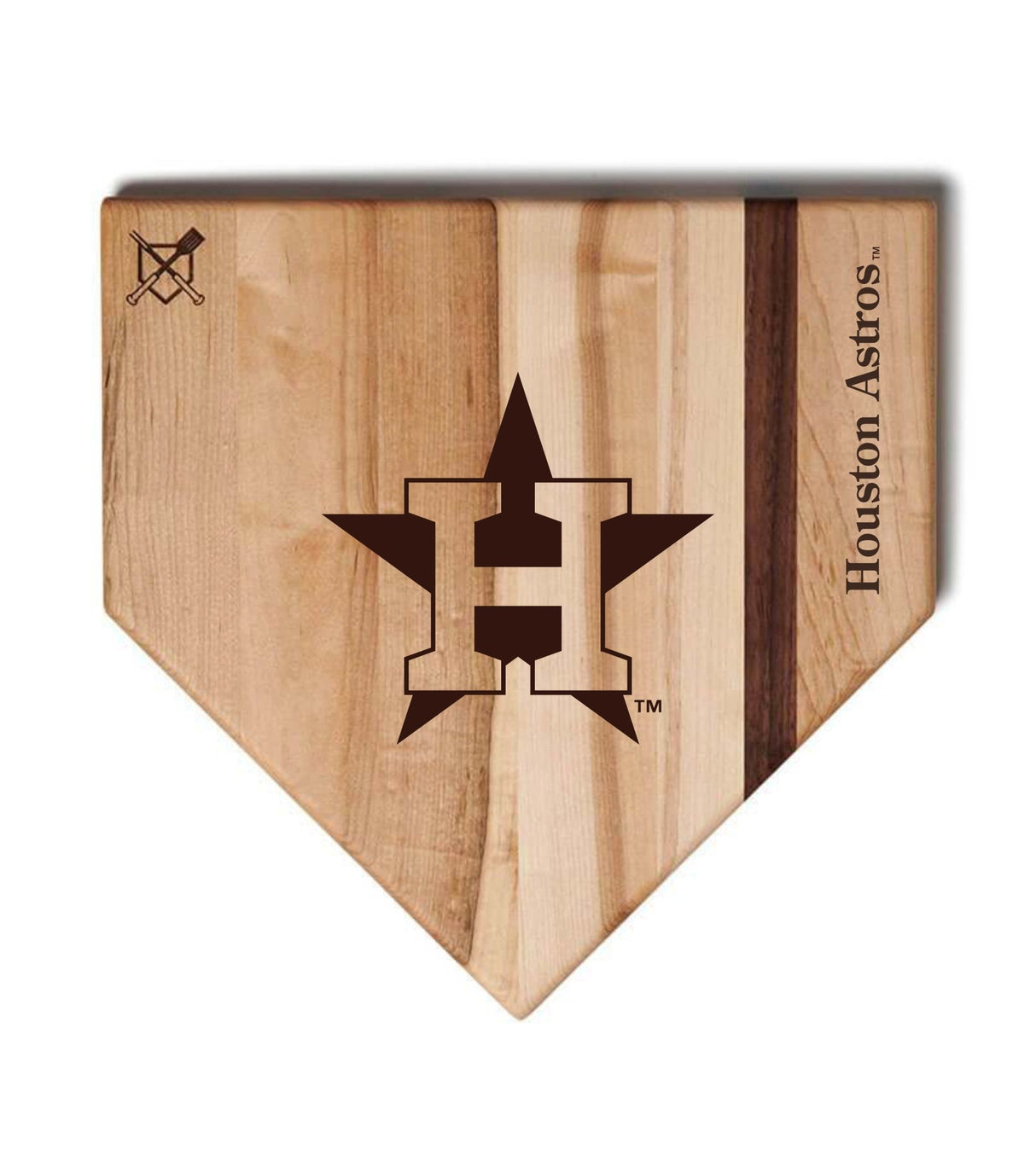 Houston Astros Home Plate Cutting Boards | Multiple Sizes | Multiple Designs - Baseball BBQ -