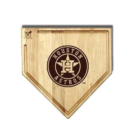 Houston Astros Home Plate Cutting Boards | Multiple Sizes | Multiple Designs - Baseball BBQ -