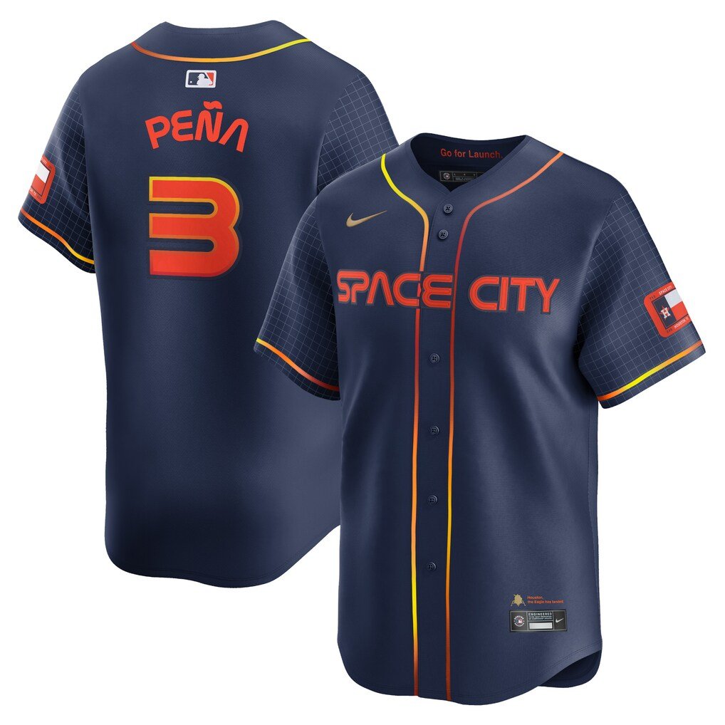 Houston Astros Jeremy Pena Navy Nike Replica City Connect Jersey - Nike -