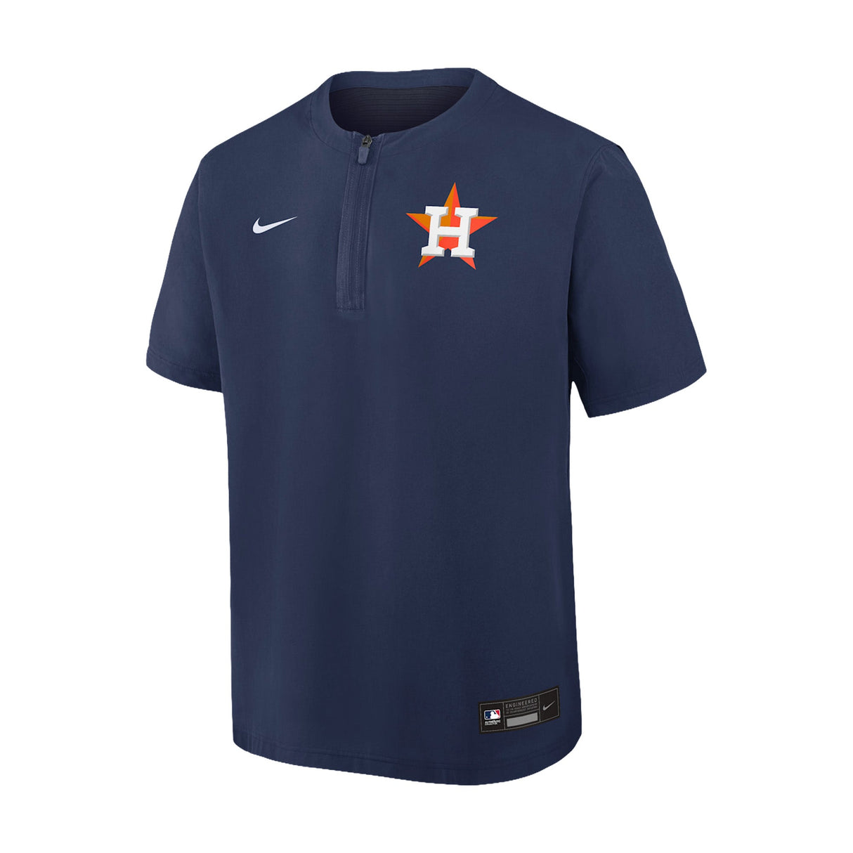Houston Astros Navy Quarter-Zip Short Sleeve Windshirt - Nike - 23410540301