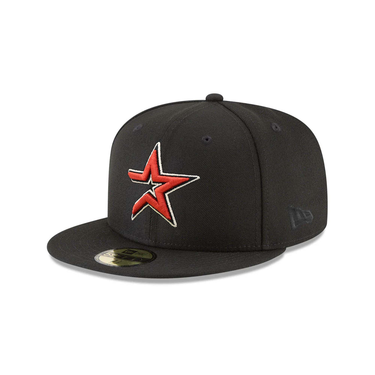 Houston Astros New Era Black with Red Broken Star Logo 59FIFTY Fitted Hat - New Era -