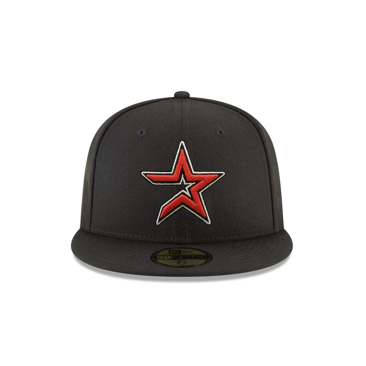 Houston Astros New Era Black with Red Broken Star Logo 59FIFTY Fitted Hat - New Era -