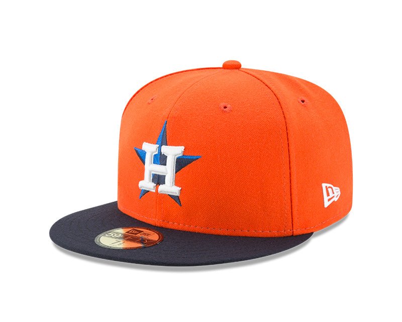 Houston Astros Orange/Navy 59FIFTY 60th Anniversary Side Patch Fitted Hat - New Era -