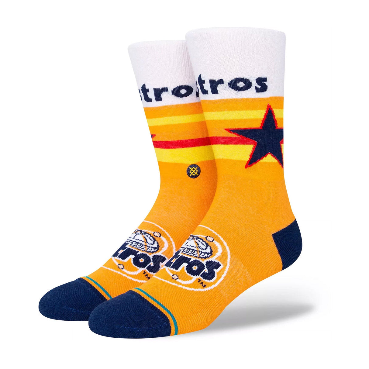 Houston Astros Stance On Field Astrodome Orange Crew Socks - Stance - 28140240299